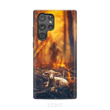 Jesus Rescues Lamb in the Fire Phone Case Samsung Galaxy S22 Ultra / Tough