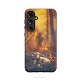 Jesus Rescues Lamb in the Fire Phone Case Samsung Galaxy S24 Plus / Tough