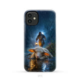Jesus Rescues the Lost Lamb in the Storm - Christian Phone Case iPhone 11 / Tough Case