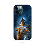 Jesus Rescues the Lost Lamb in the Storm - Christian Phone Case iPhone 12 Pro Max / Tough Case