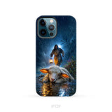 Jesus Rescues the Lost Lamb in the Storm - Christian Phone Case iPhone 12 Pro / Tough Case