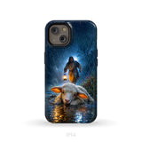 Jesus Rescues the Lost Lamb in the Storm - Christian Phone Case iPhone 14 / Tough Case