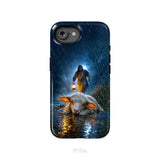 Jesus Rescues the Lost Lamb in the Storm - Christian Phone Case iPhone 16e / Tough Case