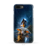 Jesus Rescues the Lost Lamb in the Storm - Christian Phone Case iPhone 7 Plus / Tough Case
