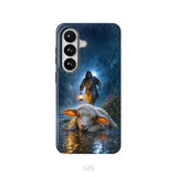 Jesus Rescues the Lost Lamb in the Storm - Christian Phone Case Samsung Galaxy S26 / Tough Case