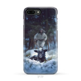 Jesus Running to Rescue a Lost Sheep in a Snowy Forest Phone Case iPhone 7 Plus / Tough Case