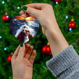 Jesus guiding a married couple ornament, symbol of trust, surrender, and divine direction.
