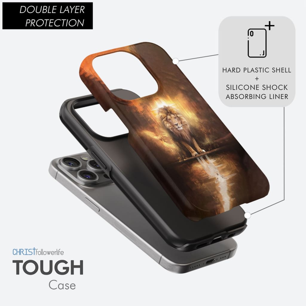 Jesus the lion lamb phone case