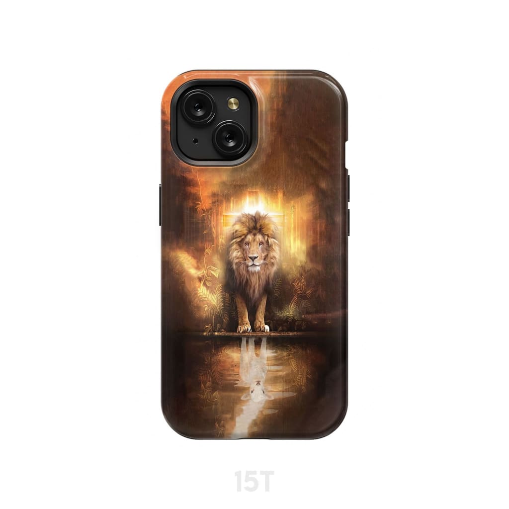 Jesus the lion lamb phone case and iPhone 15 / Tough