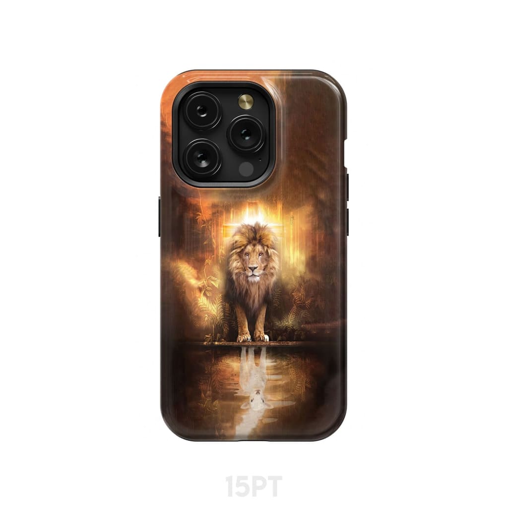 Jesus the lion lamb phone case and iPhone 15 Pro / Tough