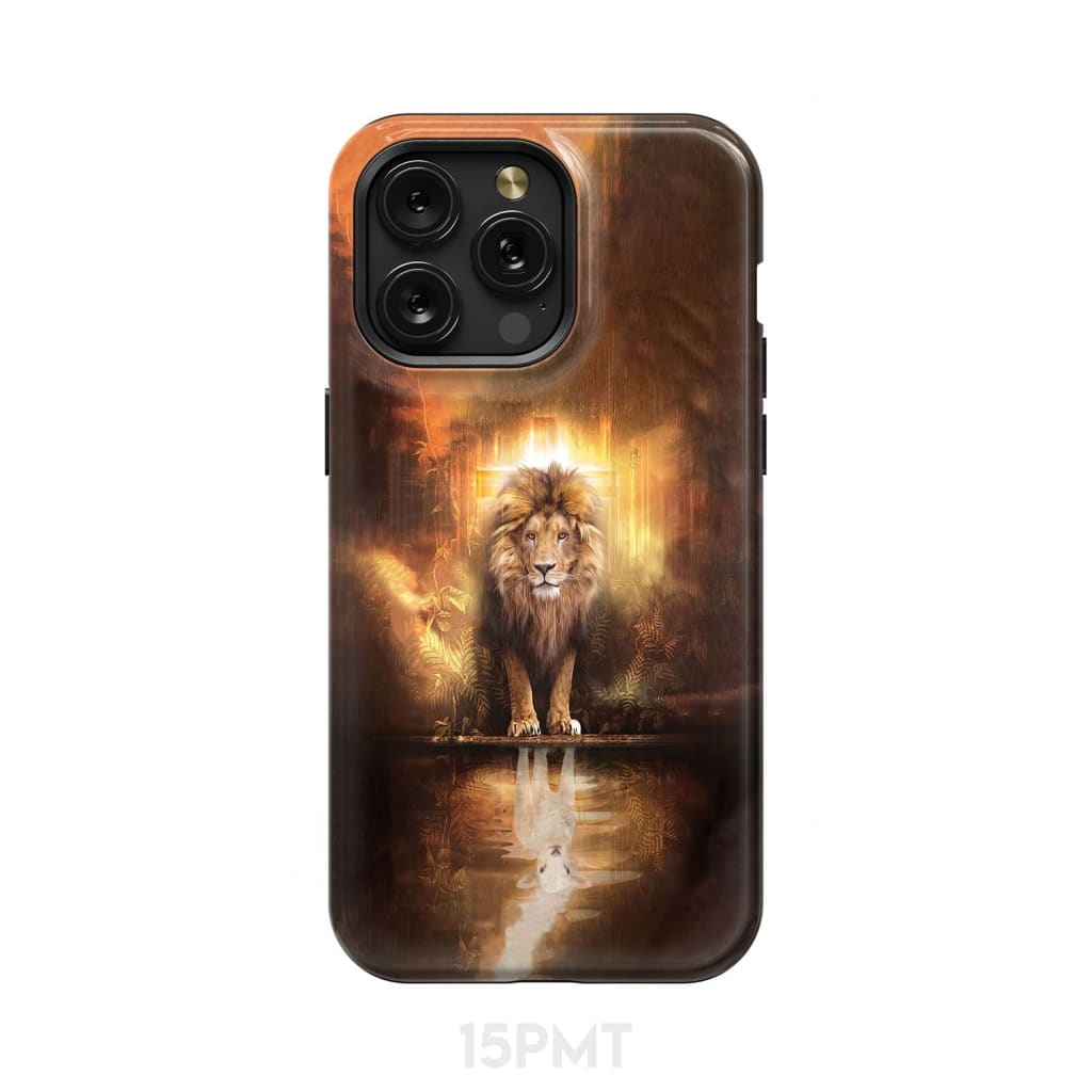 Jesus the lion lamb phone case and iPhone 15 Pro Max / Tough