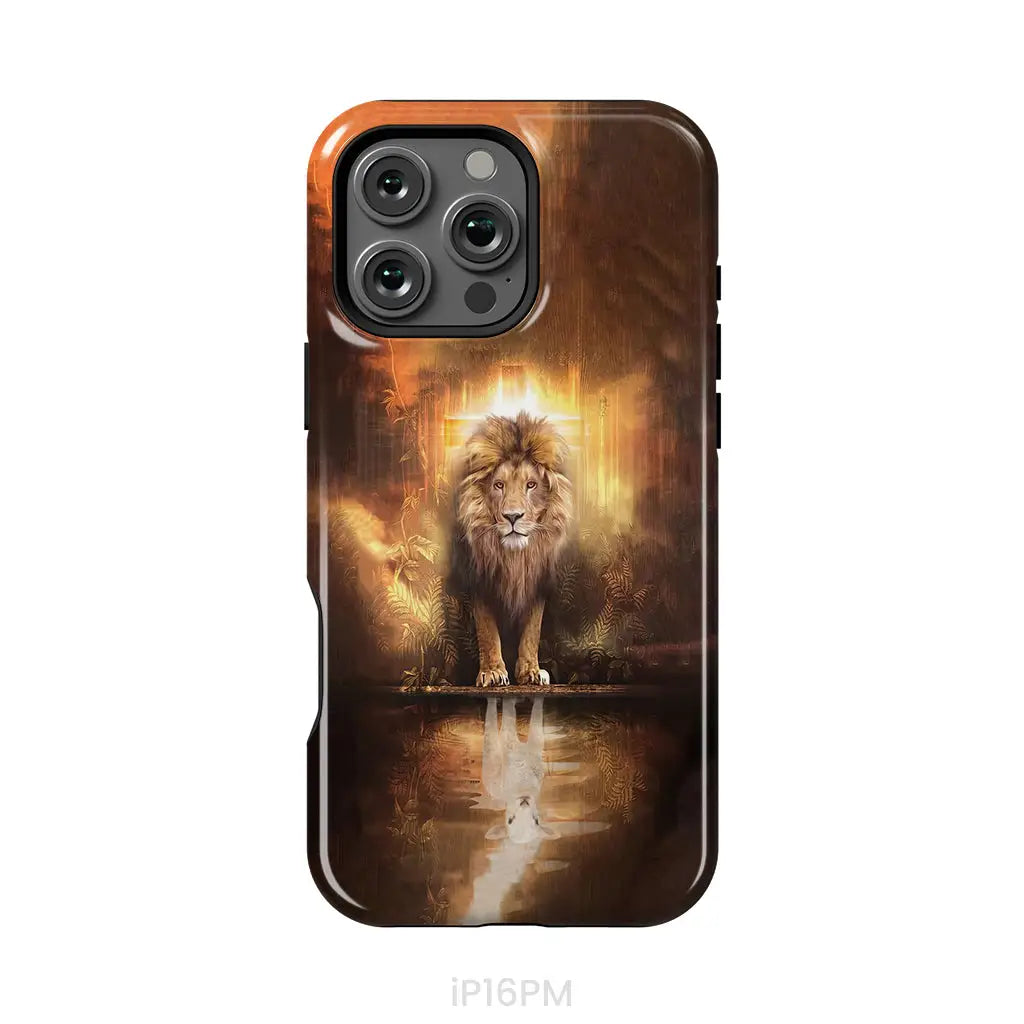 Jesus the lion the lamb phone case Lion and lamb phone case iPhone 16 Pro Max / Tough Case