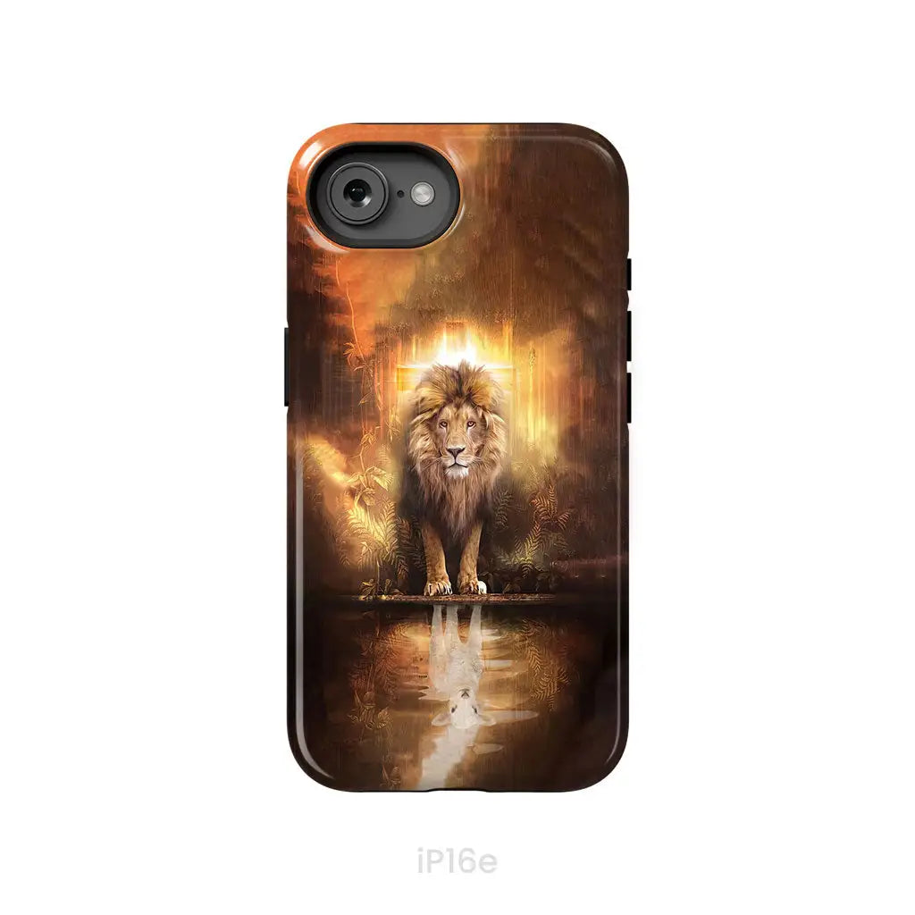 Jesus the lion the lamb phone case Lion and lamb phone case iPhone 16e / Tough Case