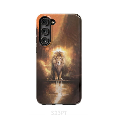 Jesus the lion lamb phone case and Samsung Galaxy S23 Plus / Tough