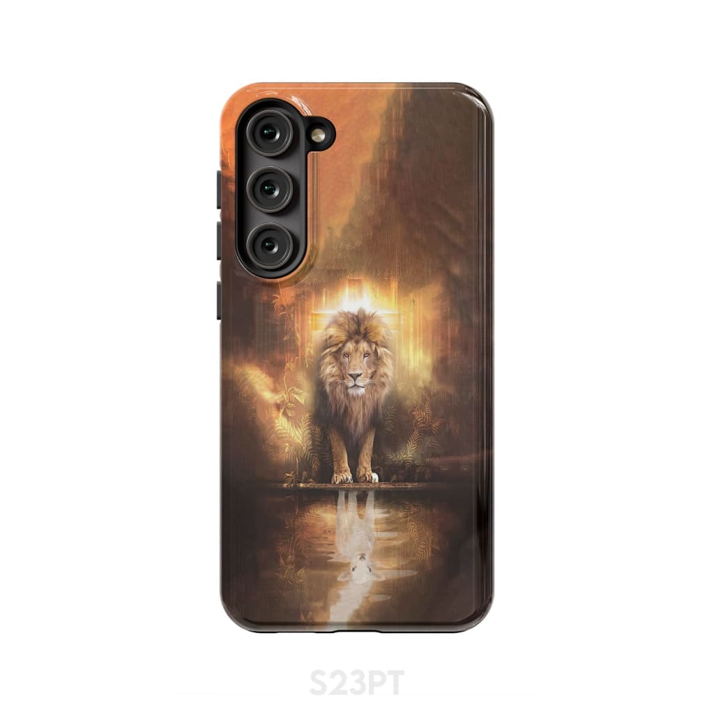 Jesus the lion lamb phone case and Samsung Galaxy S23 Plus / Tough