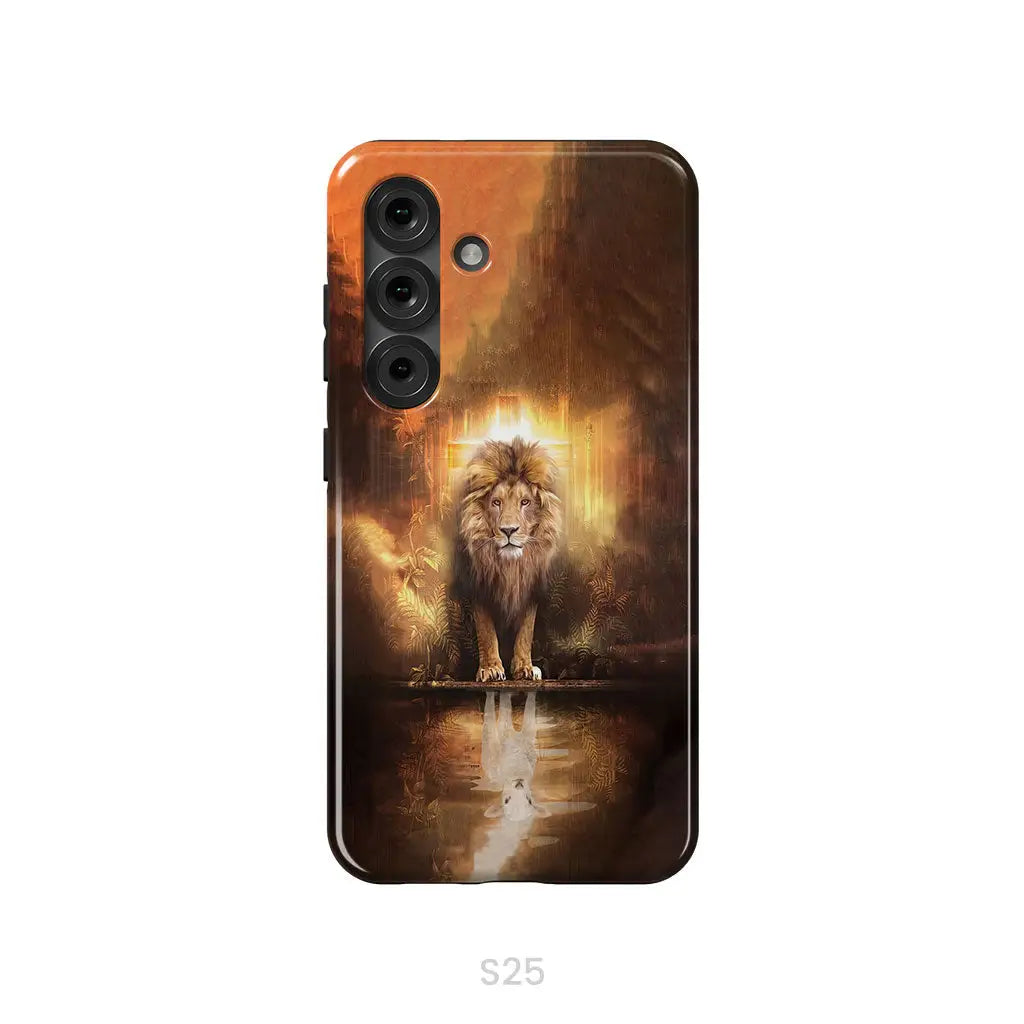 Jesus the lion the lamb phone case Lion and lamb phone case Samsung Galaxy S25 / Tough Case