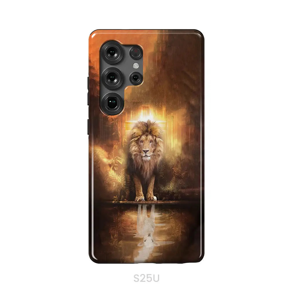 Jesus the lion the lamb phone case Lion and lamb phone case Samsung Galaxy S25 Ultra / Tough Case