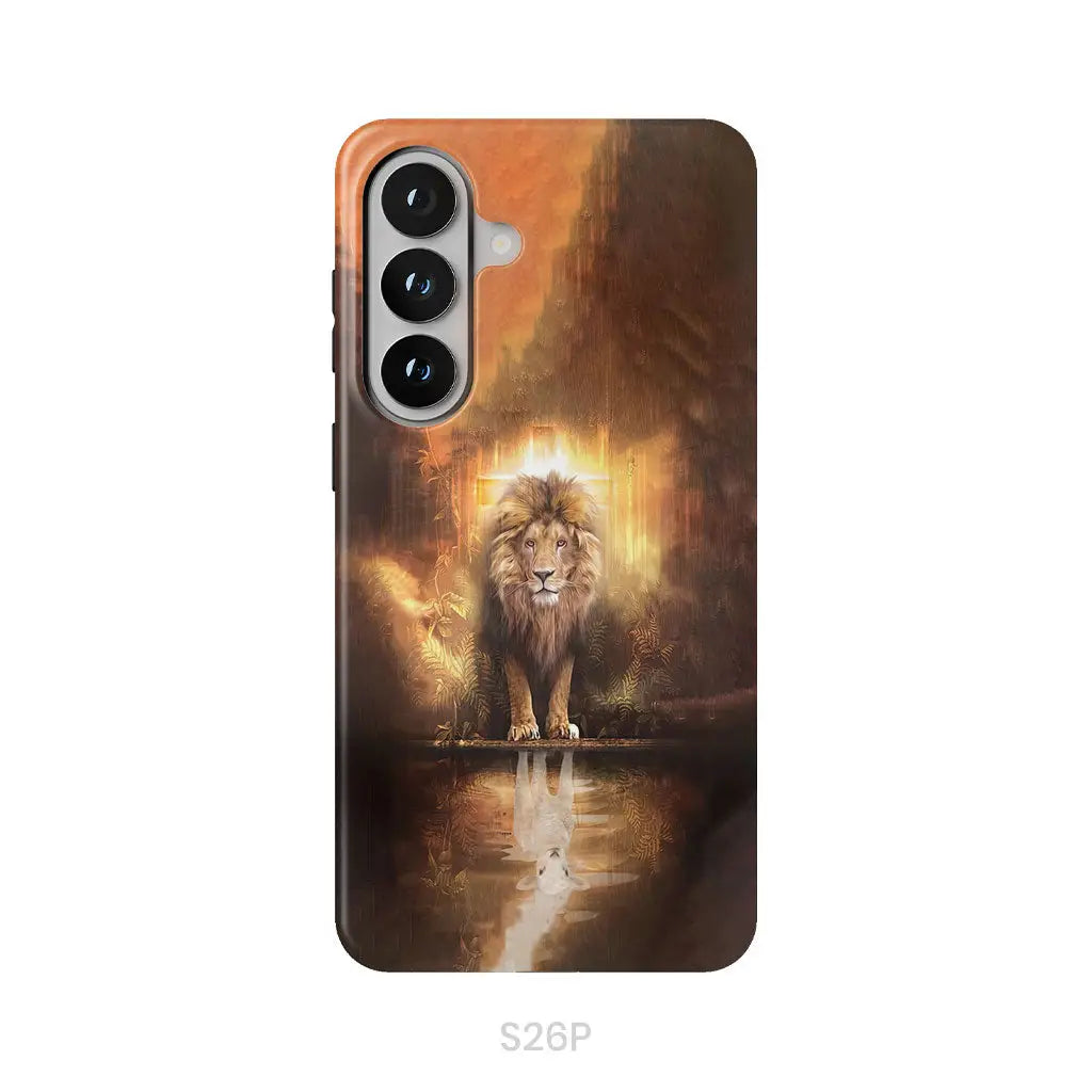Jesus the lion the lamb phone case Lion and lamb phone case Samsung Galaxy S26 Plus / Tough Case