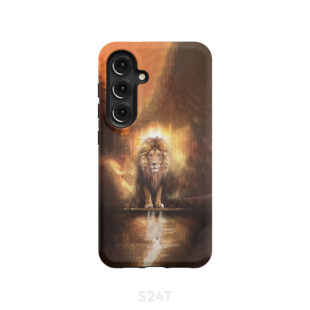 Jesus the lion lamb phone case and Samsung Galaxy S24 / Tough