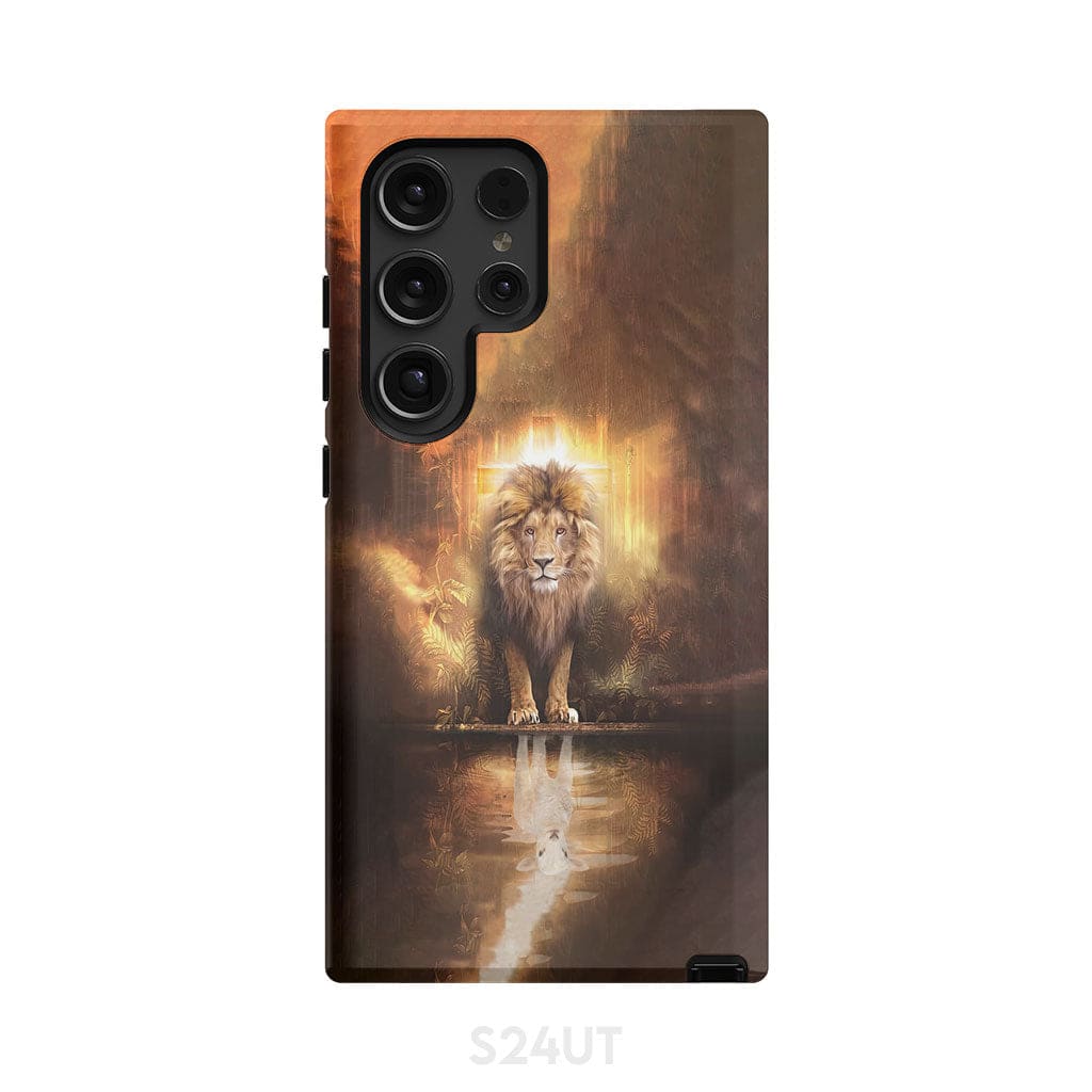 Jesus the lion lamb phone case and Samsung Galaxy S24 Ultra / Tough