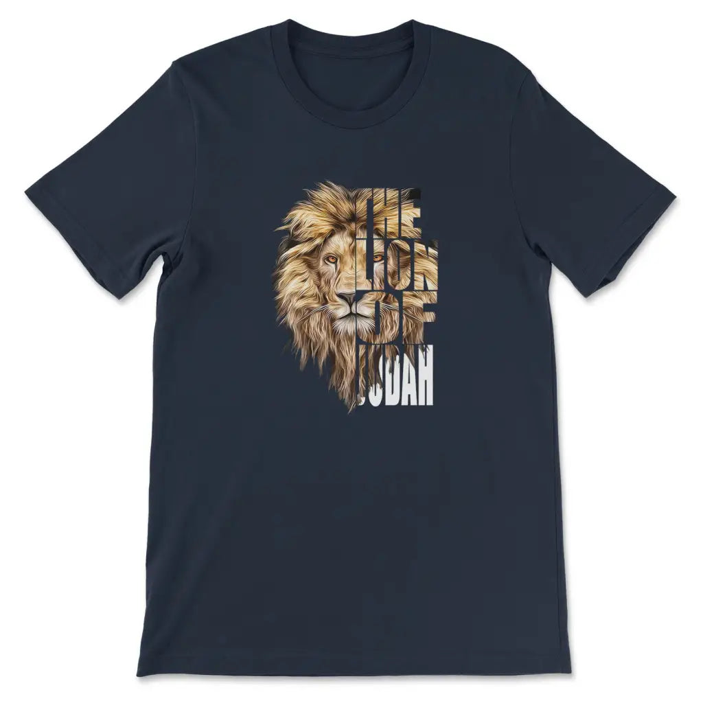 Jesus the Lion of Judah Christian t-shirt Navy / S