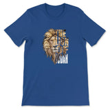 Jesus the Lion of Judah Christian t-shirt True Royal / S
