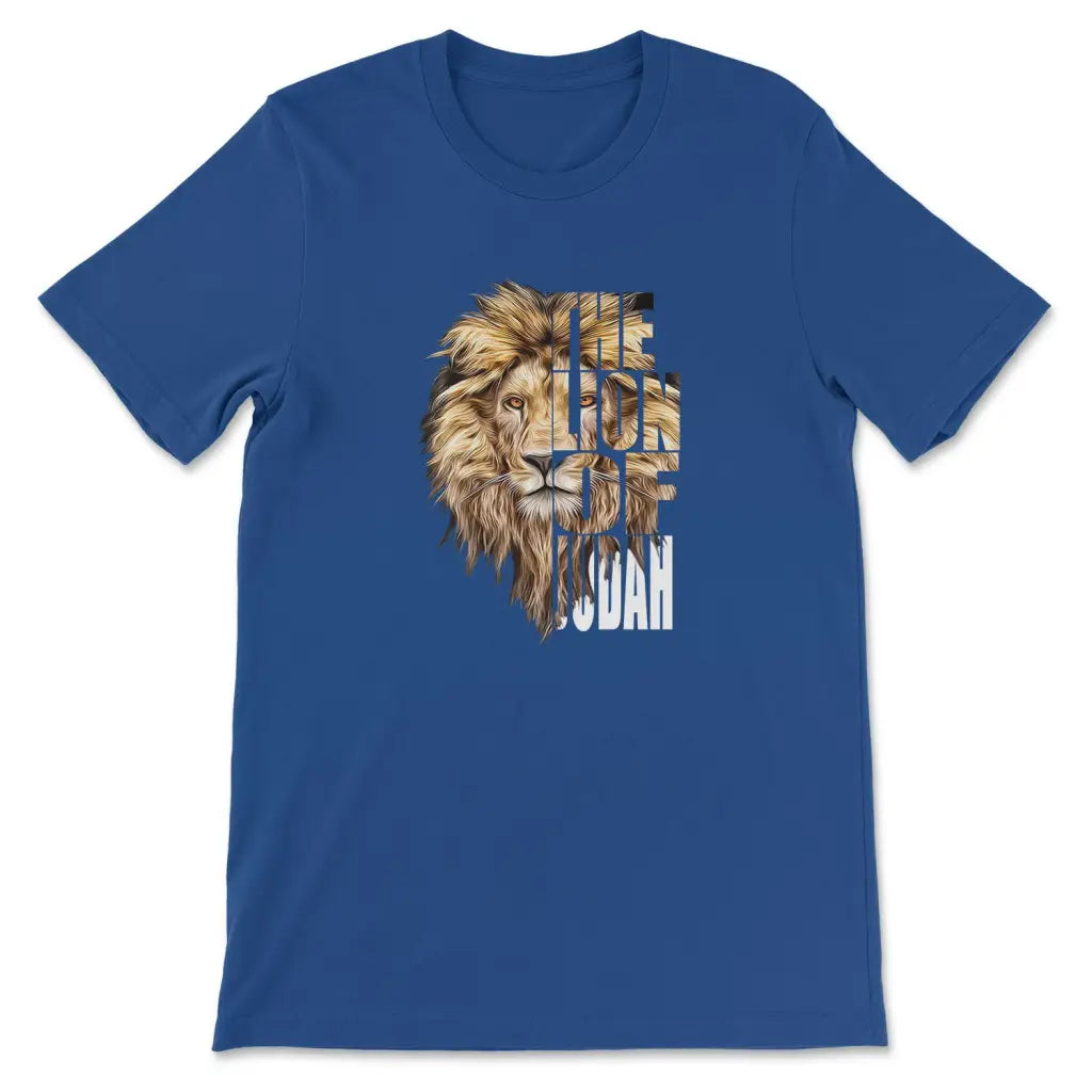 Jesus the Lion of Judah Christian t-shirt True Royal / S