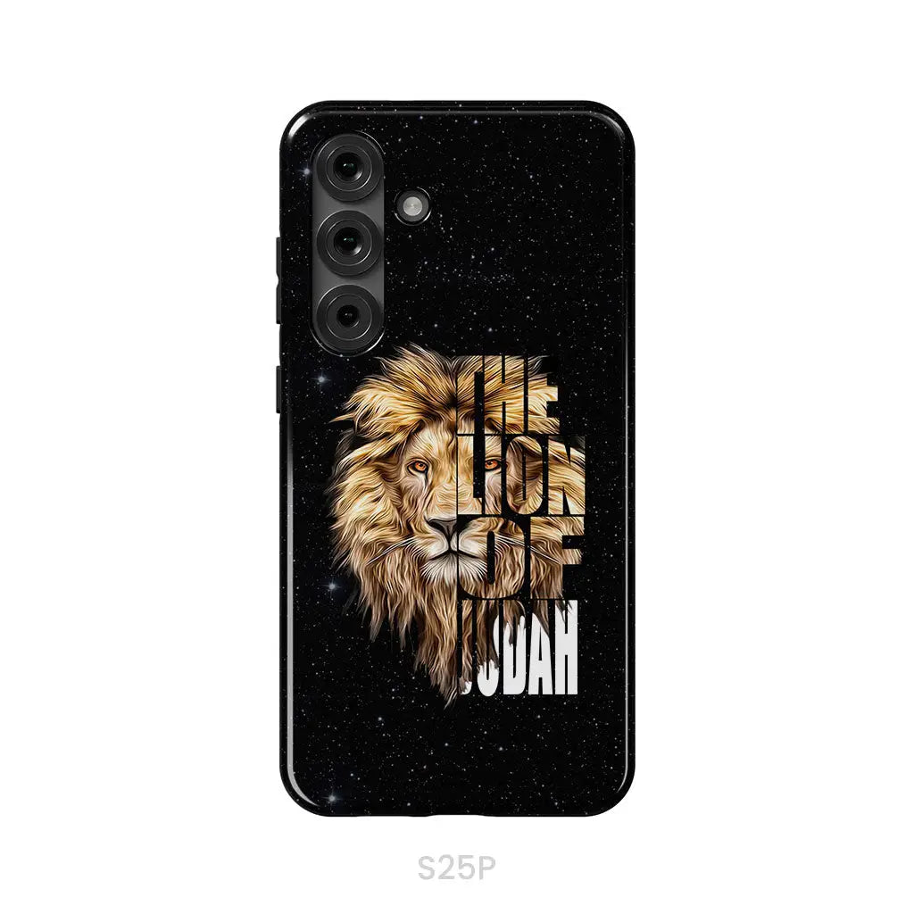 Jesus the Lion of Judah phone case - Christian phone cases Samsung Galaxy S25 Plus / Tough Case
