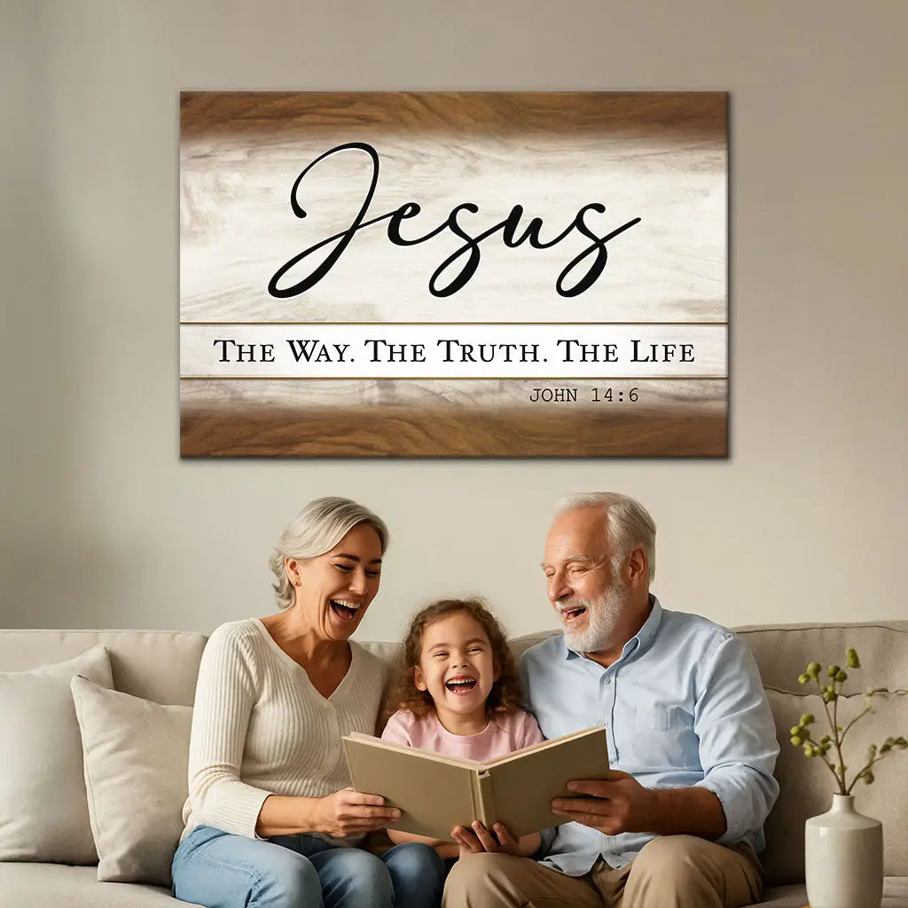 Jesus – The Way The Truth The Life - Christian Wall Art Canvas