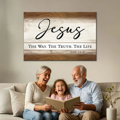 Jesus – The Way The Truth The Life - Christian Wall Art Canvas