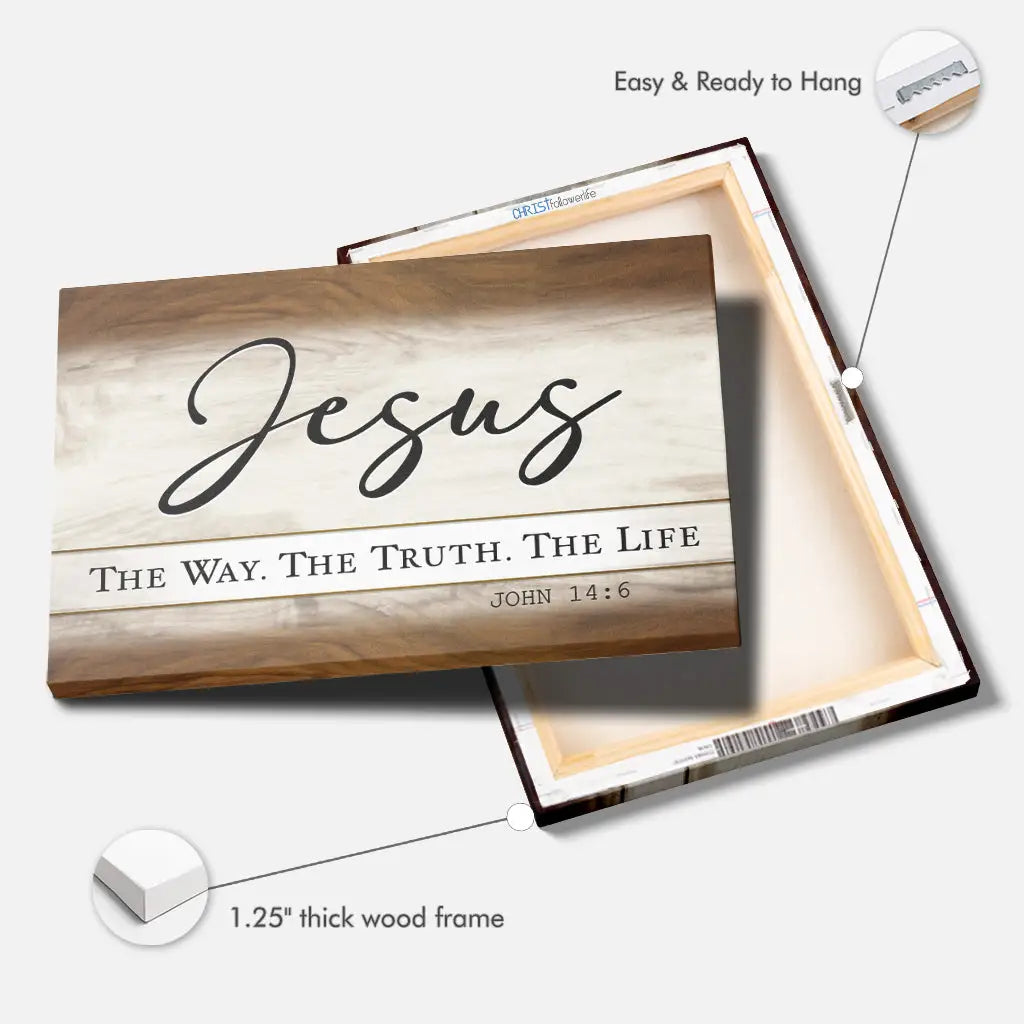 Jesus – The Way The Truth The Life - Christian Wall Art Canvas