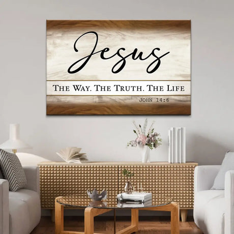 Jesus – The Way The Truth The Life - Christian Wall Art Canvas