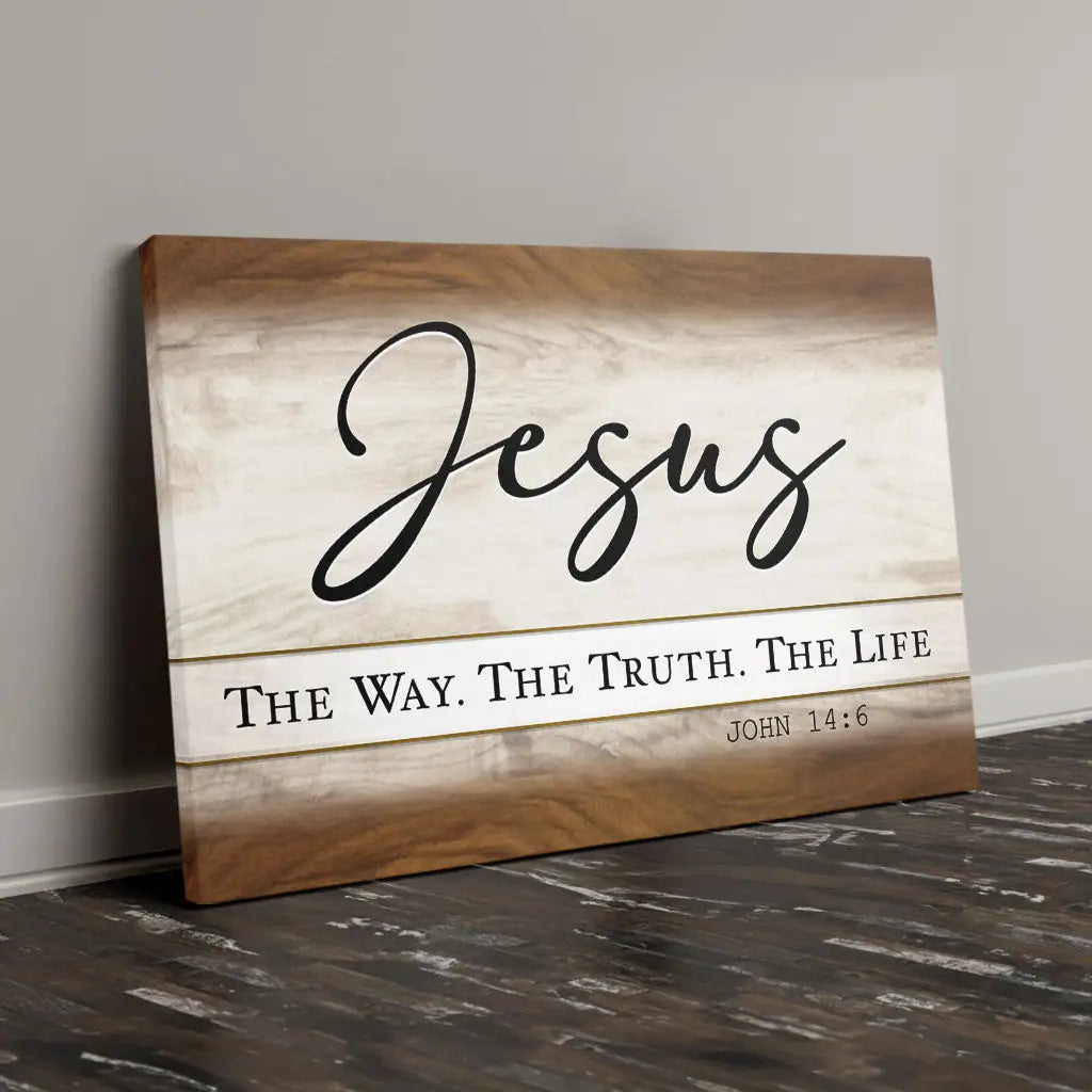 Jesus – The Way The Truth The Life - Christian Wall Art Canvas
