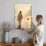 Matthew 14 Jesus walking on water Christian canvas wall art inspirational home decor