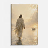 Faith based wall decor Jesus Walking On Water Matthew 14 canvas print Christian gift