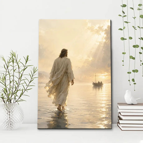 Jesus Walking on Water – Christian Canvas Wall Art