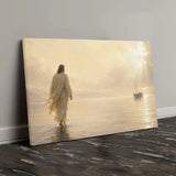 Jesus Walking On Water Christian wall art canvas inspired by Matthew 14 Bible story Landscape / 12’’ x 8’’