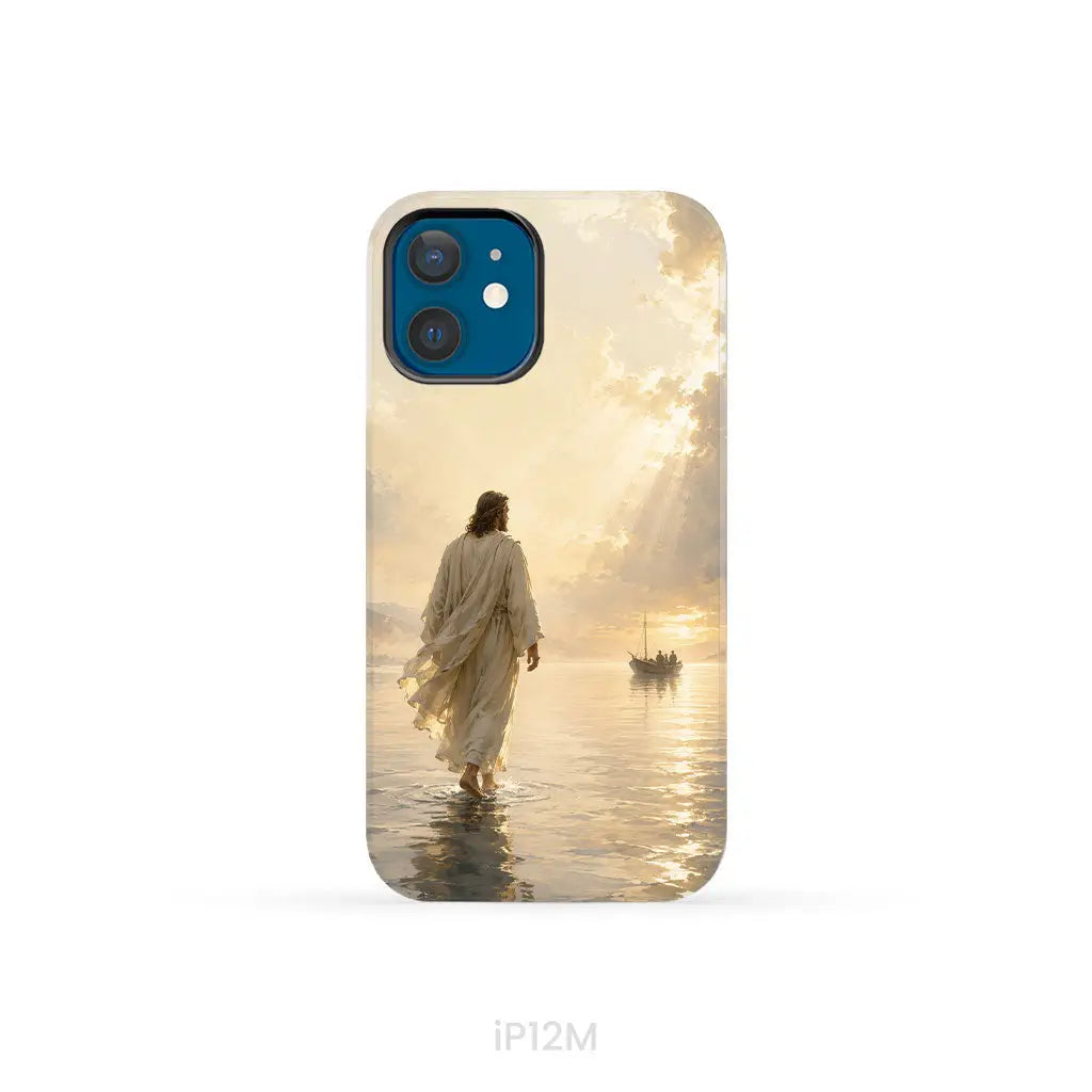 Jesus Walking on Water – Christian Phone Case iPhone 12 Mini / Tough Case