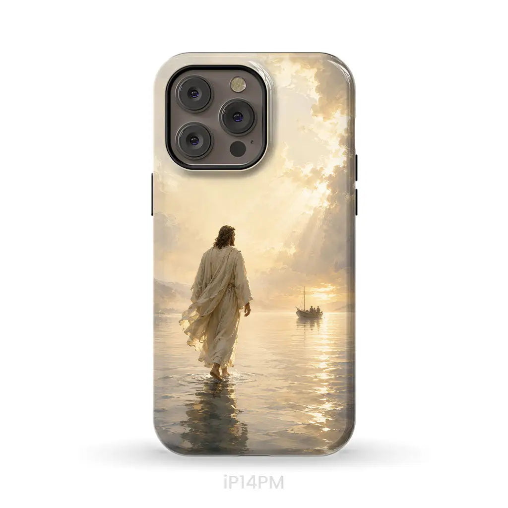 Jesus Walking on Water – Christian Phone Case iPhone 14 Pro Max / Tough Case
