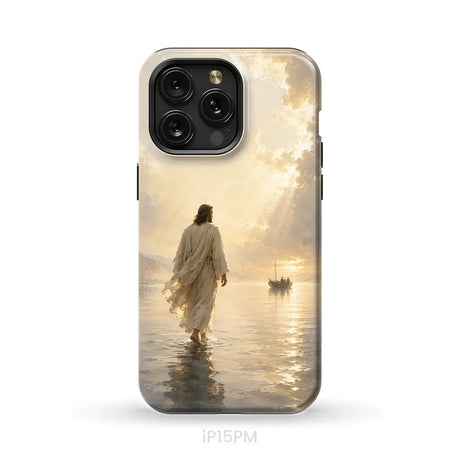 Jesus Walking on Water – Christian Phone Case iPhone 15 Pro Max / Tough Case