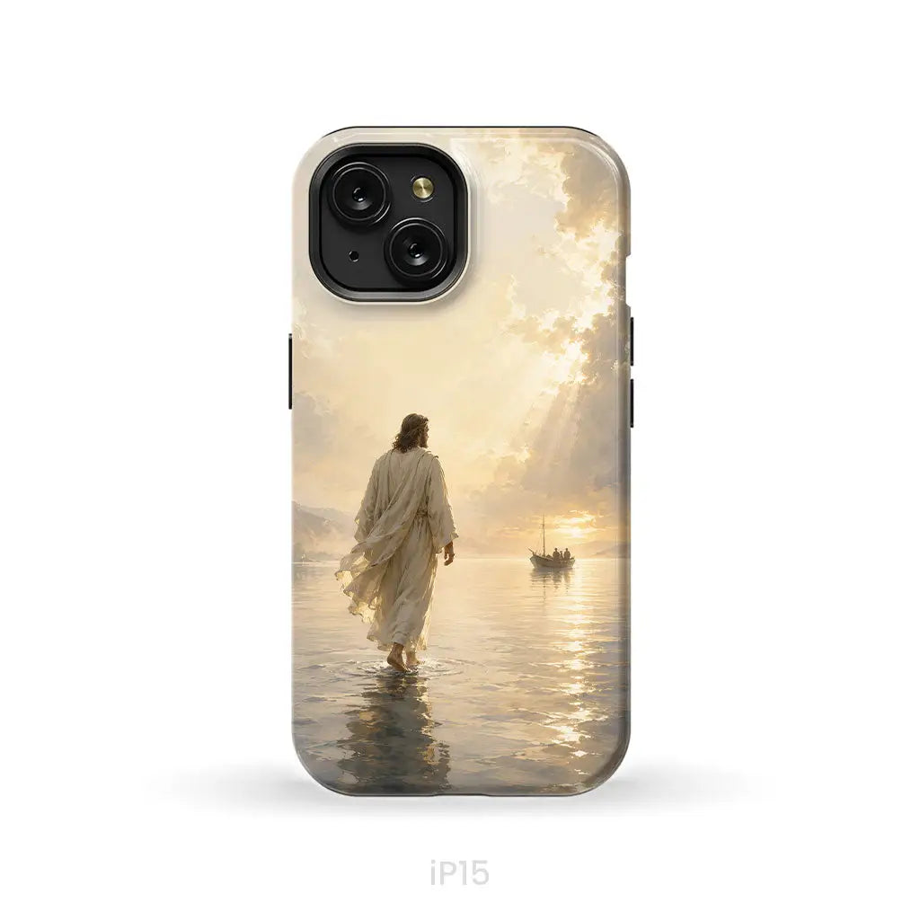 Jesus Walking on Water – Christian Phone Case iPhone 15 / Tough Case