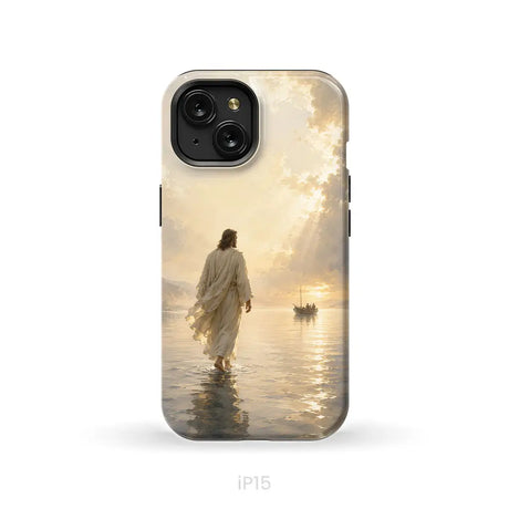 Jesus Walking on Water – Christian Phone Case iPhone 15 / Tough Case