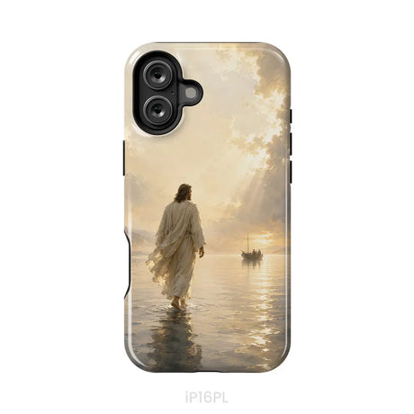 Jesus Walking on Water – Christian Phone Case iPhone 16 Plus / Tough Case