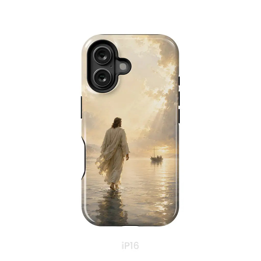 Jesus Walking on Water – Christian Phone Case iPhone 16 / Tough Case