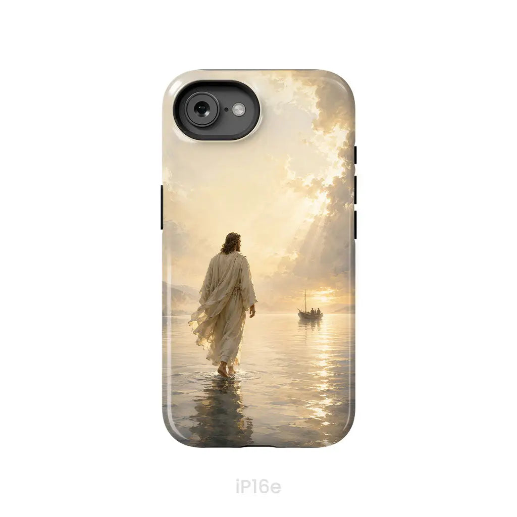 Jesus Walking on Water – Christian Phone Case iPhone 16e / Tough Case