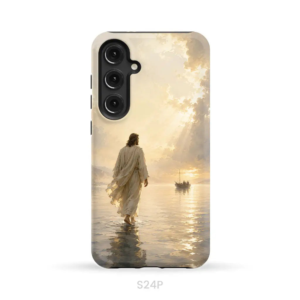 Jesus Walking on Water – Christian Phone Case Samsung Galaxy S24 Plus / Tough Case