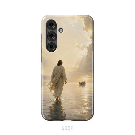 Jesus Walking on Water – Christian Phone Case Samsung Galaxy S25 Plus / Tough Case