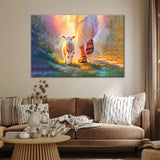 Christian wall art featuring Jesus walking with a lamb, perfect faith-based home decor for believers.