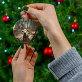 Christian ornament of Jesus with lamb and sheep, perfect faith-filled holiday decoration and gift.