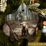 Jesus With The Sheep Jesus Running After Lamb Ornament